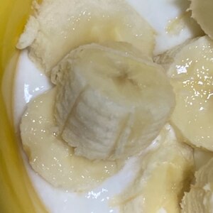 バナナとコーンの豆乳ヨーグルト